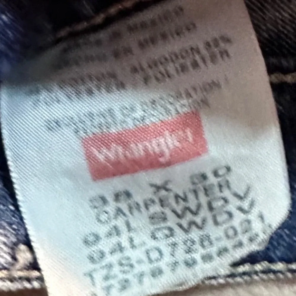 Wrangler Mens Carpenter Jeans Medium Wash Blue Denim Utility Work Pants 94LSWDV